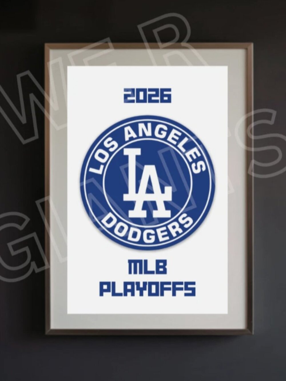 LA DODGERS MLB PLAYOFFS Baseball 11x17 Art Poster